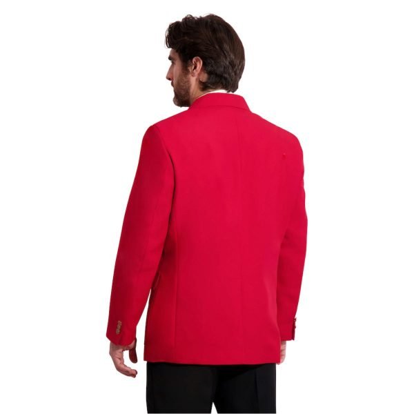 Men’s Red Machine Washable Classic Fit Blazer Jacket (2)