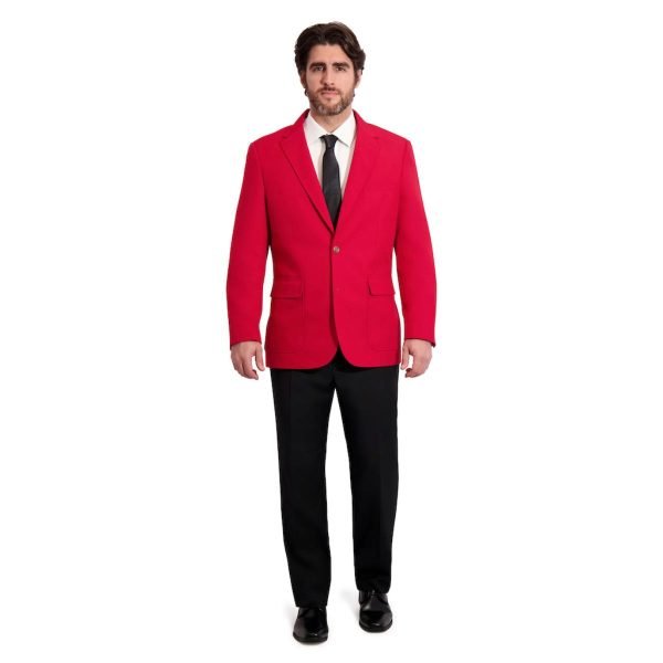Men’s Red Machine Washable Classic Fit Blazer Jacket (3)